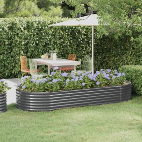 Jardinera arriate acero galvanizado antracita 249x100x36cm