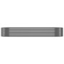 Jardinera arriate acero galvanizado antracita 249x100x36cm