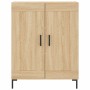 Aparador alto madera contrachapada color roble 69,5x34x180 cm