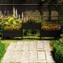 Solid black pine wood planter 245.5x44x75 cm by vidaXL, Pots and planters - Ref: Foro24-822256, Price: 136,62 €, Discount: %