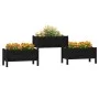 Solid black pine wood planter 245.5x44x75 cm by vidaXL, Pots and planters - Ref: Foro24-822256, Price: 136,62 €, Discount: %