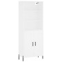 Aparador alto madera contrachapada blanco 69,5x34x180 cm