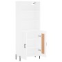 Aparador alto madera contrachapada blanco 69,5x34x180 cm