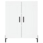 Aparador alto madera contrachapada blanco 69,5x34x180 cm