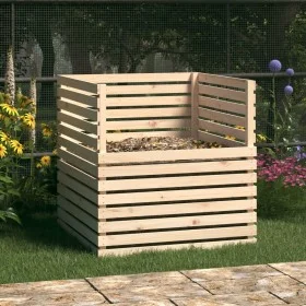 Compostador de madera maciza de pino 100x100x102 cm de vidaXL, Compostadores - Ref: Foro24-822192, Precio: 182,29 €, Descuent...