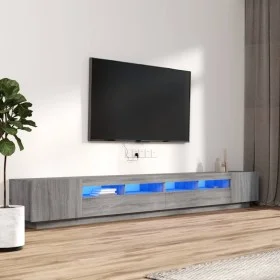 TV-Möbelset mit LEDs 3-teilig Sonoma graues Sperrholz von vidaXL, TV-Möbel - Ref: Foro24-3120177, Preis: 171,99 €, Rabatt: %