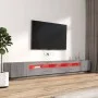 Set muebles TV con LEDs 3 pzas madera contrachapada gris Sonoma de vidaXL, Muebles TV - Ref: Foro24-3120177, Precio: 171,99 €...