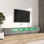 Set muebles TV con LEDs 3 pzas madera contrachapada gris Sonoma de vidaXL, Muebles TV - Ref: Foro24-3120177, Precio: 171,99 €...