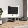 Set muebles TV con LEDs 3 pzas madera contrachapada gris Sonoma de vidaXL, Muebles TV - Ref: Foro24-3120177, Precio: 171,99 €...