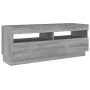 Set muebles TV con LEDs 3 pzas madera contrachapada gris Sonoma de vidaXL, Muebles TV - Ref: Foro24-3120177, Precio: 171,99 €...