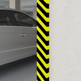 Yellow and black PU corner protector 6x2x101.5 cm by vidaXL, Parking signs and fords - Ref: Foro24-153095, Price: 16,09 €, Di...