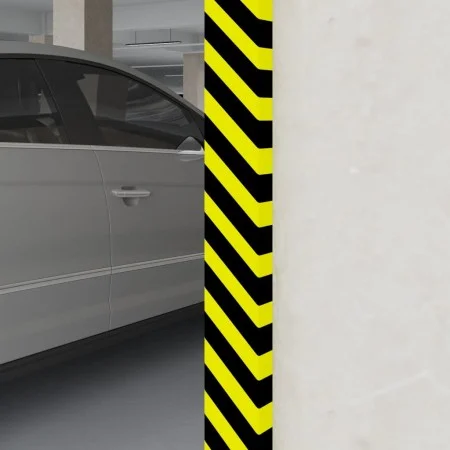 Yellow and black PU corner protector 6x2x101.5 cm by vidaXL, Parking signs and fords - Ref: Foro24-153095, Price: 16,09 €, Di...