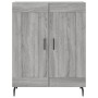 Aparador alto madera contrachapada gris sonoma 69,5x34x180 cm