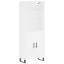 Aparador alto madera contrachapada blanco 69,5x34x180 cm