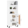 Aparador alto madera contrachapada blanco 69,5x34x180 cm