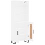 Aparador alto madera contrachapada blanco 69,5x34x180 cm