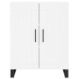 Aparador alto madera contrachapada blanco 69,5x34x180 cm
