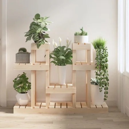 Solid pine wood plant stand 104.5x25x77.5 cm by vidaXL, Pot stands - Ref: Foro24-822097, Price: 73,21 €, Discount: %
