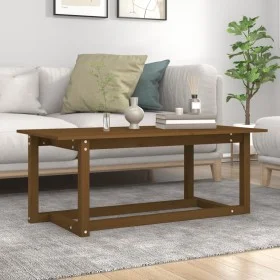 Massiver Couchtisch aus honigbraunem Kiefernholz, 110 x 55 x 45 cm von vidaXL, Couchtisch - Ref: Foro24-822170, Preis: 54,68 ...