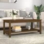 Solid honey brown pine wood coffee table 110x55x45 cm by vidaXL, Coffee table - Ref: Foro24-822275, Price: 95,11 €, Discount: %