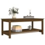 Solid honey brown pine wood coffee table 110x55x45 cm by vidaXL, Coffee table - Ref: Foro24-822275, Price: 97,39 €, Discount: %