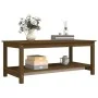 Solid honey brown pine wood coffee table 110x55x45 cm by vidaXL, Coffee table - Ref: Foro24-822275, Price: 95,11 €, Discount: %