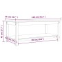 Solid honey brown pine wood coffee table 110x55x45 cm by vidaXL, Coffee table - Ref: Foro24-822275, Price: 97,39 €, Discount: %