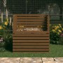 Compostador de madera maciza de pino marrón miel 100x100x102 cm de vidaXL, Compostadores - Ref: Foro24-822195, Precio: 188,61...