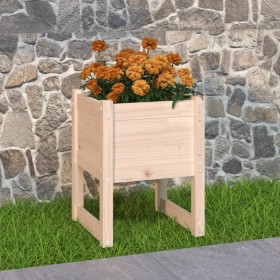 Jardinera de madera maciza de pino 40x40x52,5 cm