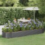 Jardinera arriate acero galvanizado antracita 322x100x36cm