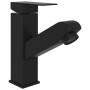 Grifo de lavabo de baño con función extraíble negro 157x172 mm