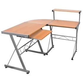 Eckschreibtisch aus braunem Sperrholz, 132 x 112 x 99 cm von vidaXL, Schreibtische - Ref: Foro24-20586, Preis: 79,64 €, Rabat...