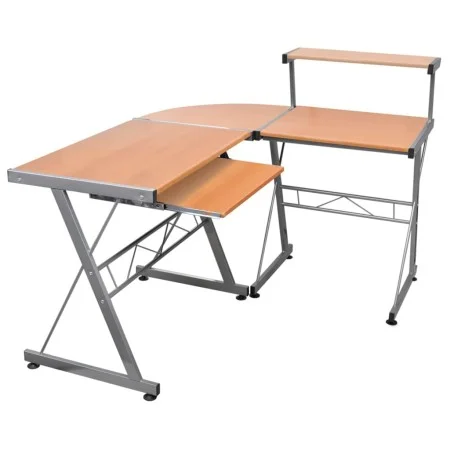 Brown plywood corner desk 132x112x99 cm by vidaXL, Desks - Ref: Foro24-20586, Price: 80,30 €, Discount: %