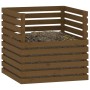 Compostador de madera maciza de pino marrón miel 80x80x78 cm de vidaXL, Compostadores - Ref: Foro24-822190, Precio: 115,51 €,...