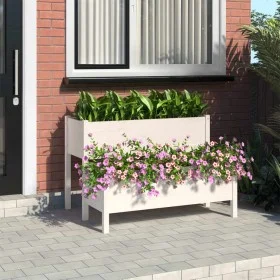 White solid pine wood planter 110x84x75 cm by vidaXL, Pots and planters - Ref: Foro24-822263, Price: 128,10 €, Discount: %