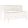 Jardinera de madera de pino maciza blanca 110x84x75 cm de vidaXL, Maceteros y jardineras - Ref: Foro24-822263, Precio: 127,96...