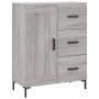 Aparador alto madera contrachapada gris sonoma 69,5x34x180 cm
