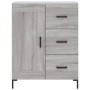 Aparador alto madera contrachapada gris sonoma 69,5x34x180 cm