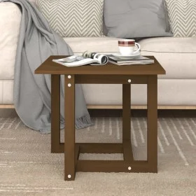 Mesa de centro madera maciza de pino marrón miel 50x50x45 cm de vidaXL, Mesas de centro - Ref: Foro24-822175, Precio: 34,17 €...