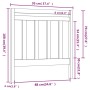 Bettkopfteil aus massivem grauem Kiefernholz, 95 x 4 x 100 cm von vidaXL, Kopf- und Fußteile - Ref: Foro24-822244, Preis: 30,...