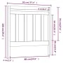 Bettkopfteil aus massivem grauem Kiefernholz, 95 x 4 x 100 cm von vidaXL, Kopf- und Fußteile - Ref: Foro24-822244, Preis: 30,...