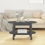 Couchtisch aus massivem grauem Kiefernholz, 80 x 45 x 45 cm von vidaXL, Couchtisch - Ref: Foro24-822294, Preis: 67,37 €, Raba...