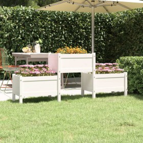 White solid pine wood planter 178.5x44x75 cm by vidaXL, Pots and planters - Ref: Foro24-822248, Price: 115,89 €, Discount: %