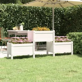 White solid pine wood planter 178.5x44x75 cm by vidaXL, Pots and planters - Ref: Foro24-822248, Price: 114,79 €, Discount: %