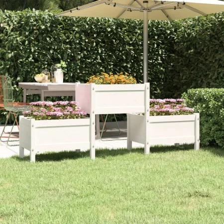 White solid pine wood planter 178.5x44x75 cm by vidaXL, Pots and planters - Ref: Foro24-822248, Price: 114,79 €, Discount: %