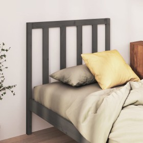 Cabecero de cama madera maciza de pino gris 95x4x100 cm