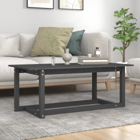 Grauer Couchtisch aus massivem Kiefernholz 110x55x45 cm von vidaXL, Couchtisch - Ref: Foro24-822169, Preis: 78,35 €, Rabatt: %