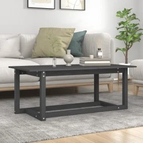 Grauer Couchtisch aus massivem Kiefernholz 110x55x45 cm von vidaXL, Couchtisch - Ref: Foro24-822169, Preis: 77,32 €, Rabatt: %