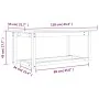 Mesa de centro de madera maciza de pino gris 110x55x45 cm de vidaXL, Mesas de centro - Ref: Foro24-822169, Precio: 77,32 €, D...