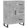 Aparador alto madera contrachapada gris hormigón 69,5x34x180 cm